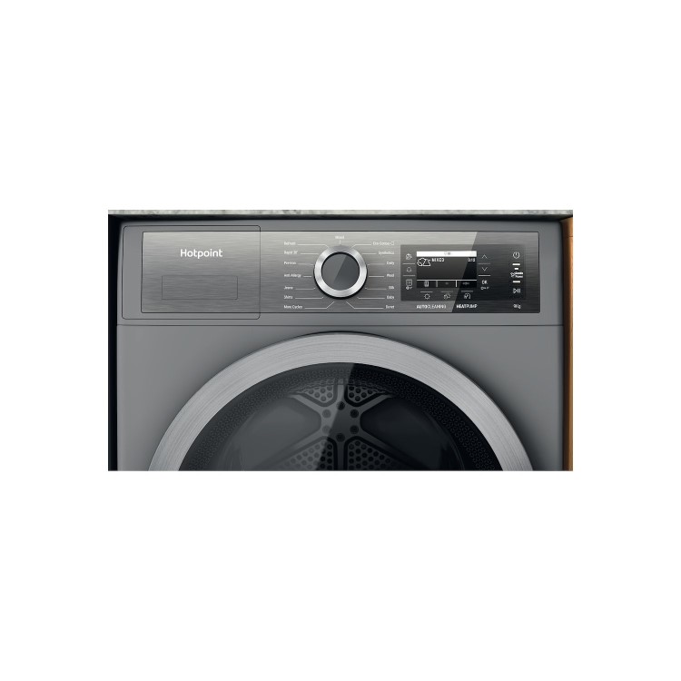 Hotpoint GentlePower 9kg Heat Pump Tumble Dryer - Silver