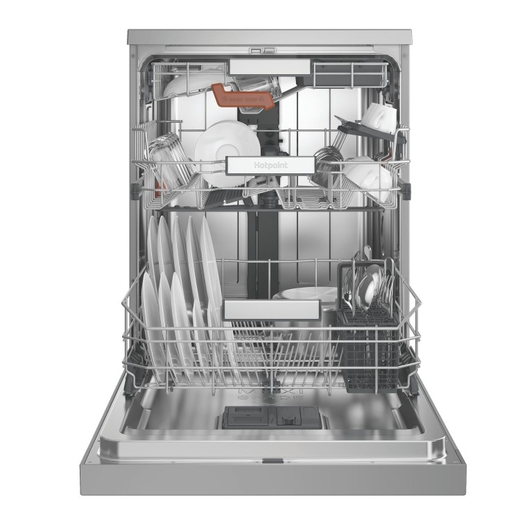 Hotpoint Hydroforce Freestanding Full Size Dishwasher - Maxi Space Silver