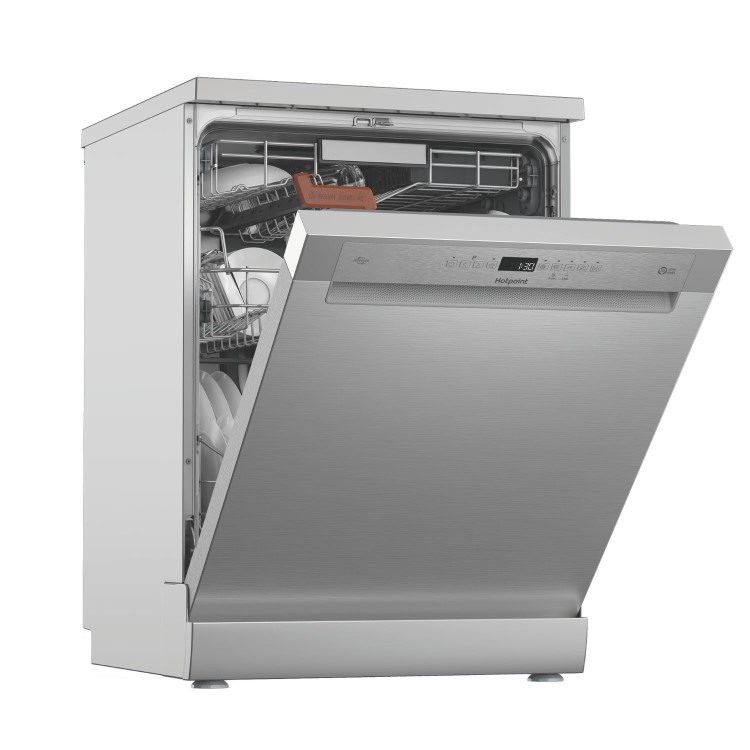 Hotpoint Hydroforce Freestanding Full Size Dishwasher - Maxi Space Silver
