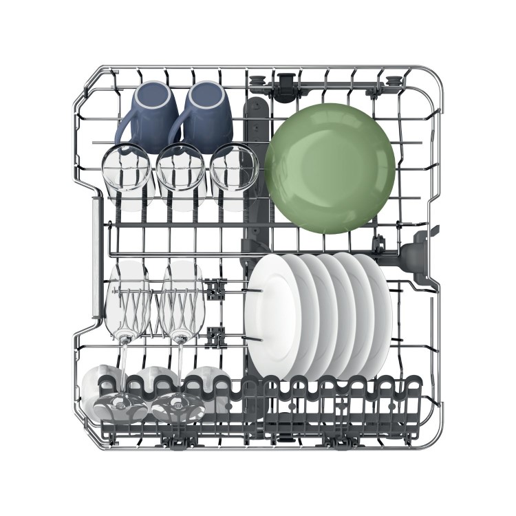 Hotpoint Hydroforce Integrated Dishwasher - B-Rated, Black control panel