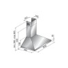 GRADE A3 - LEISURE H91PX 90cm Chimney Cooker Hood Stainless Steel