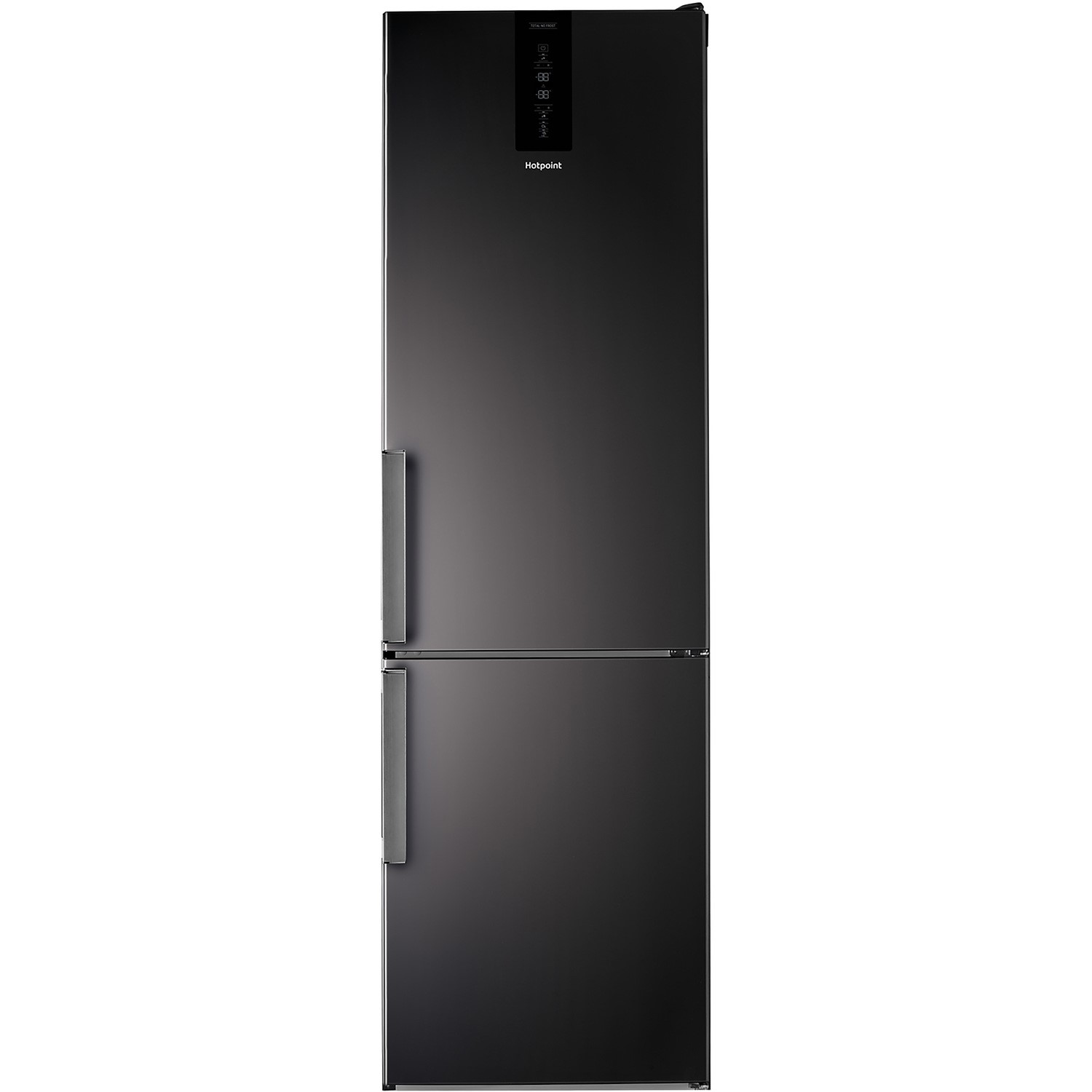 Refurbished Hotpoint H9T921TKSH2 Freestanding 368 Litre 60/40 Fridge Freezer Black Stainless Steel