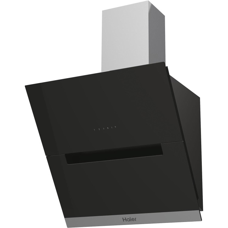 Haier 60cm Angled Cooker Hood - Black