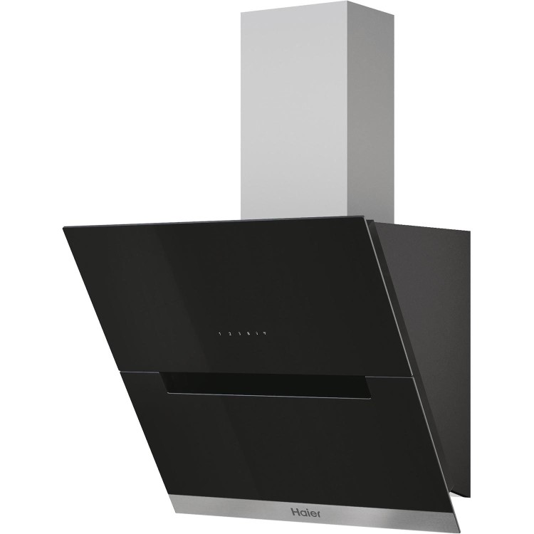 Haier 60cm Angled Cooker Hood - Black