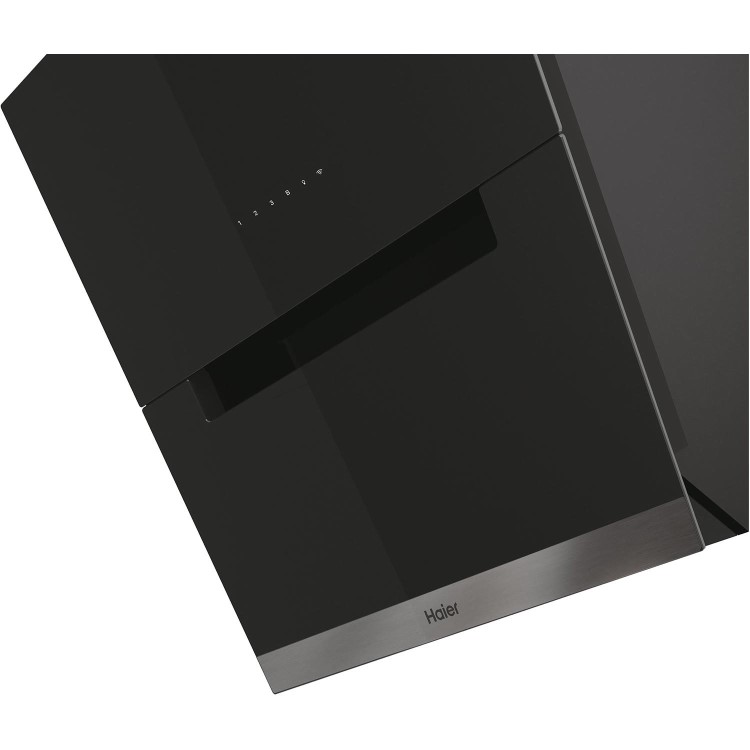 Haier 60cm Angled Cooker Hood - Black