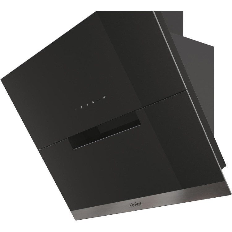 Haier 90cm Angled Cooker Hood - Black