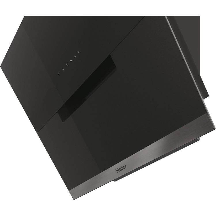Haier 90cm Angled Cooker Hood - Black