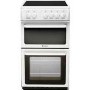 GRADE A1 - Hotpoint HAE51PS 50cm Wide Double Cavity Electric Cooker With Ceramic Hob White