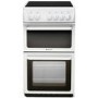 Refurbished Hotpoint HAE51PS 50cm Double Cavity Electric Cooker With Ceramic Hob White