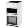 GRADE A1 - Hotpoint HAE51PS 50cm Wide Double Cavity Electric Cooker With Ceramic Hob White