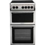 Hotpoint HAE51XS 50cm Wide Stainless Steel Double Cavity Electric Cooker With Ceramic Hob