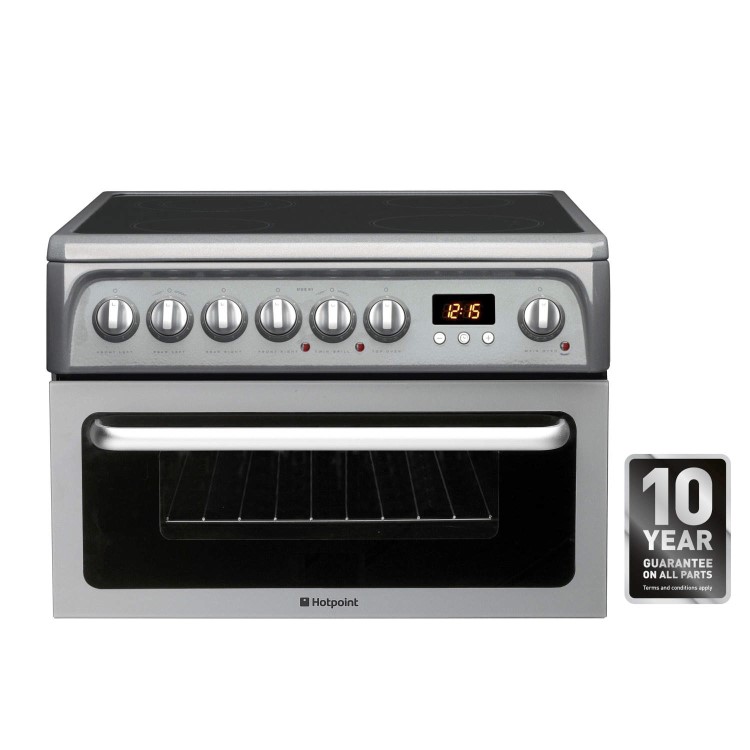 Hotpoint HAE60GS 60cm Double Oven Electric Cooker - Graphite