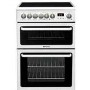 GRADE A1 - Hotpoint HAE60PS 60cm Double Oven Electric Cooker - Polar White