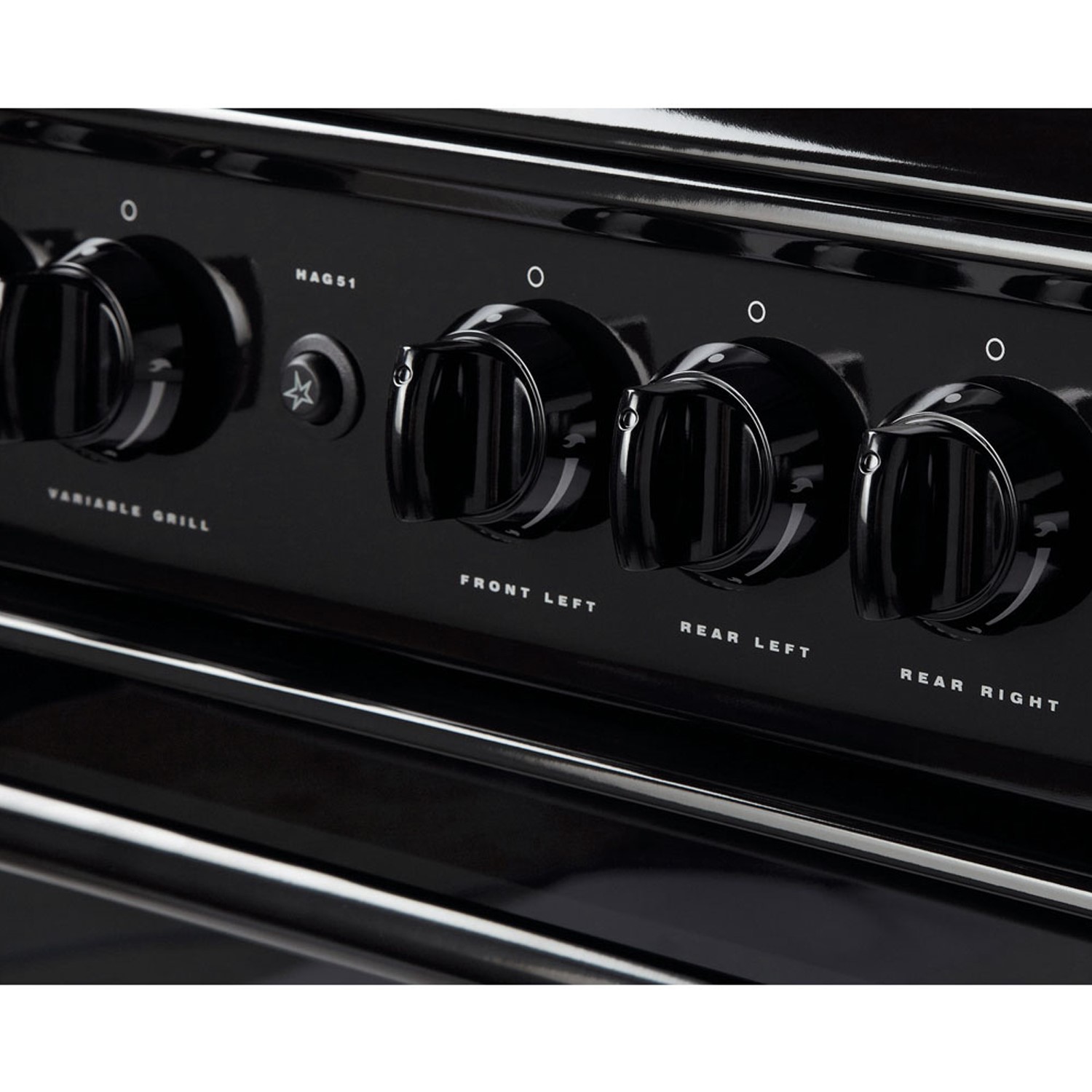 Hotpoint HAG51K 50cm Twin Cavity Gas Cooker Black Appliances Direct