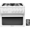 Hotpoint HAG51P 50cm Twin Cavity Gas Cooker White