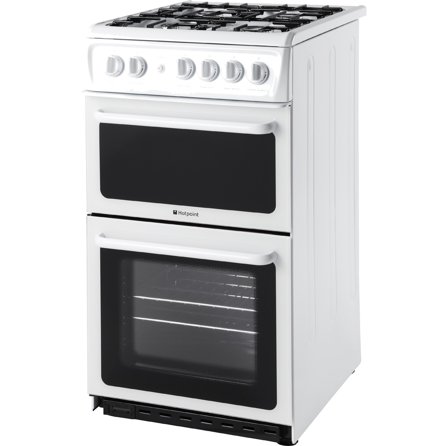 Hotpoint HAG51P 50cm Twin Cavity Gas Cooker White HAG51P eBay