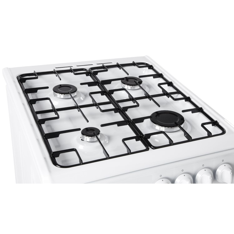 GRADE A1 - Hotpoint HAG51P 50cm Twin Cavity Gas Cooker - White