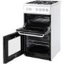 GRADE A1 - Hotpoint HAG51P 50cm Twin Cavity Gas Cooker - White