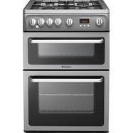 Hotpoint HAG60G 60cm Double Oven Gas Cooker - Graphite