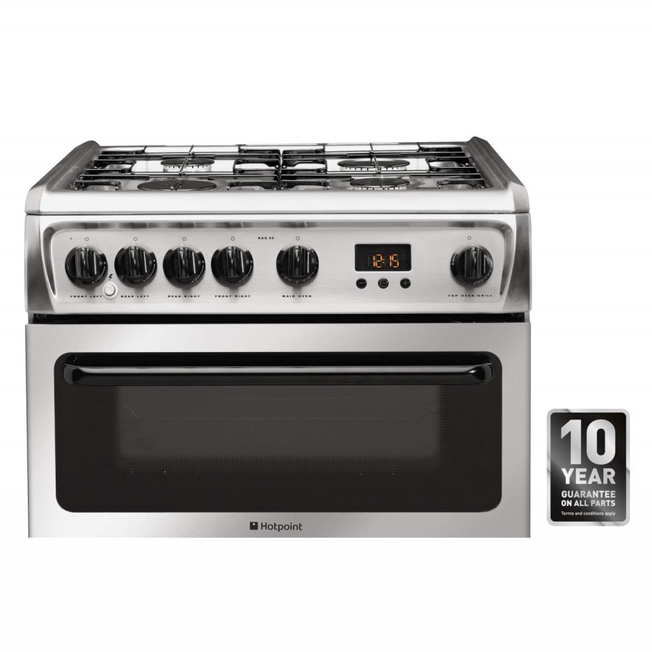 Hotpoint HAG60X 60cm Double Oven Gas Cooker Stainless Steel