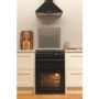 Hotpoint 60cm Double Oven Gas Cooker with Lid - Black