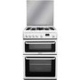 GRADE A2 - Hotpoint HAGL60P 60cm Double Oven Gas Cooker With Lid White