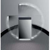 Elica HALCYON_BLK Halcyon Decorative 80cm Chimney Hood in Black Glass