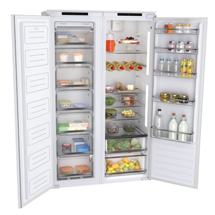 Refurbished Haier Series 6 HAMS518EWK Integrated 316 Litre In-Column Fridge White
