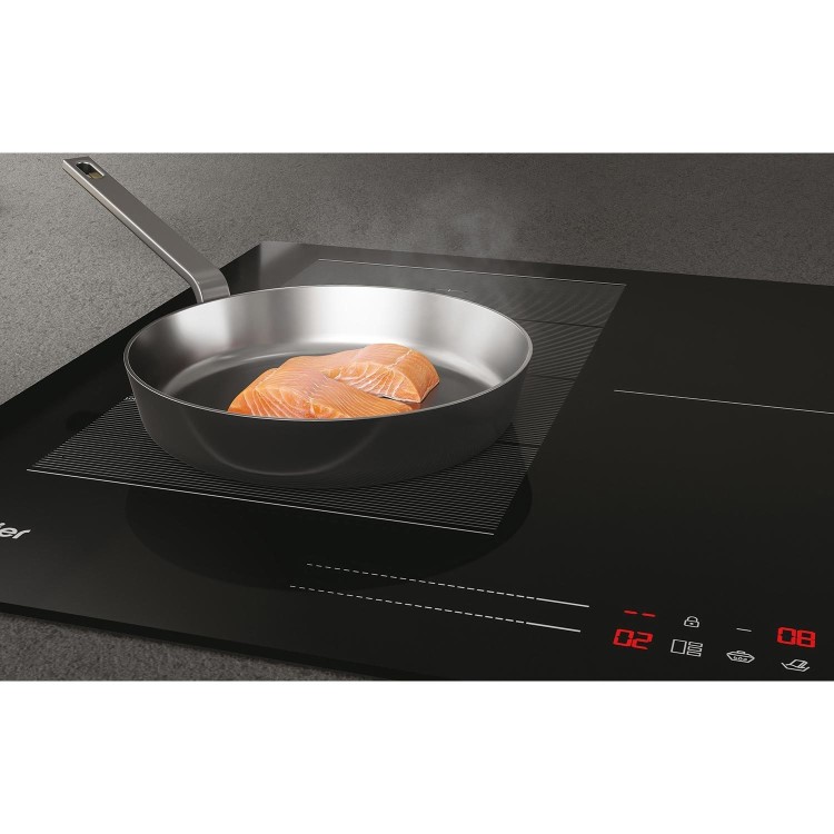 Refurbished Haier HAMTSJ86MC/1 80cm 4 Zone Induction Hob Black