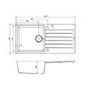 Reginox Harlem Single Bowl Reversible Drainer Granite Composite White Kitchen Sink