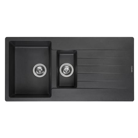 Reginox HARLEM 15 BS Harlem 1.5 Bowl Black Granite Composite Sink