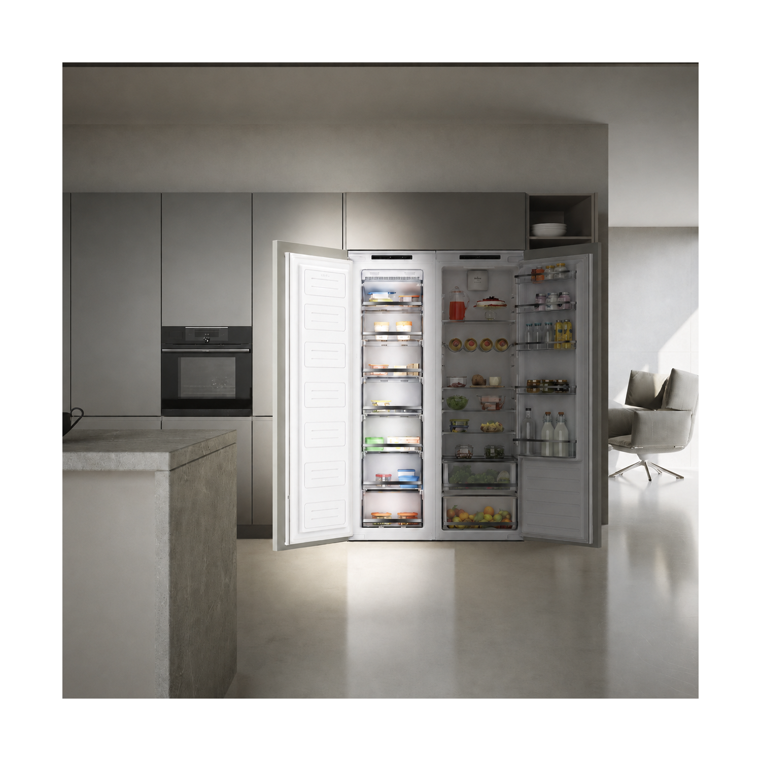 Haier Series 6 200 Litre Integrated In-Column Freezer 37900589