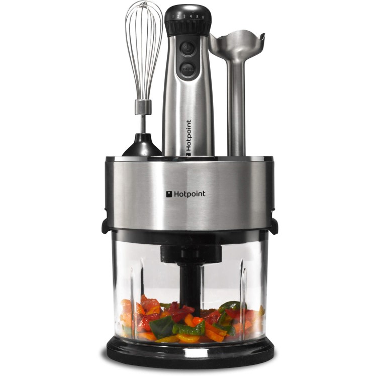 Hotpoint HB0705AX0 700W Full Hand Blender Stainless Steel