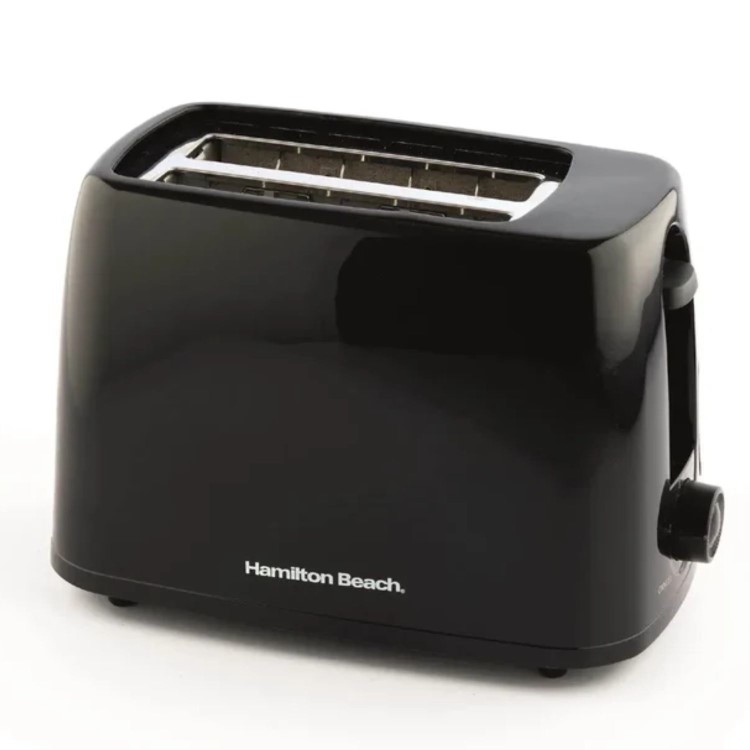 Hamilton Beach HB1116B Essentials 2 Slice Toaster - Black  Wide Slots & Variable Browning