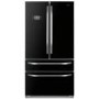 Haier HB21FGBAA 543L Frost Free American-style 4-door Fridge Freezer - Black Glass Doors