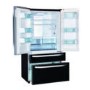 Haier HB21FGBAA 543L Frost Free American-style 4-door Fridge Freezer - Black Glass Doors