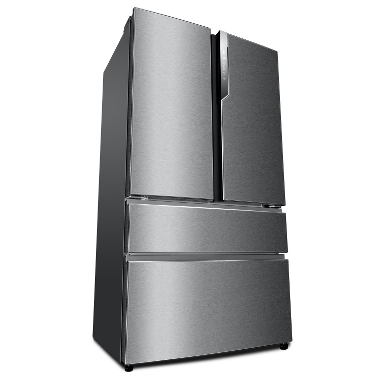 Haier HB25FSSAAA 4-Door Frost Free A++ American Fridge Freezer Stainless Steel