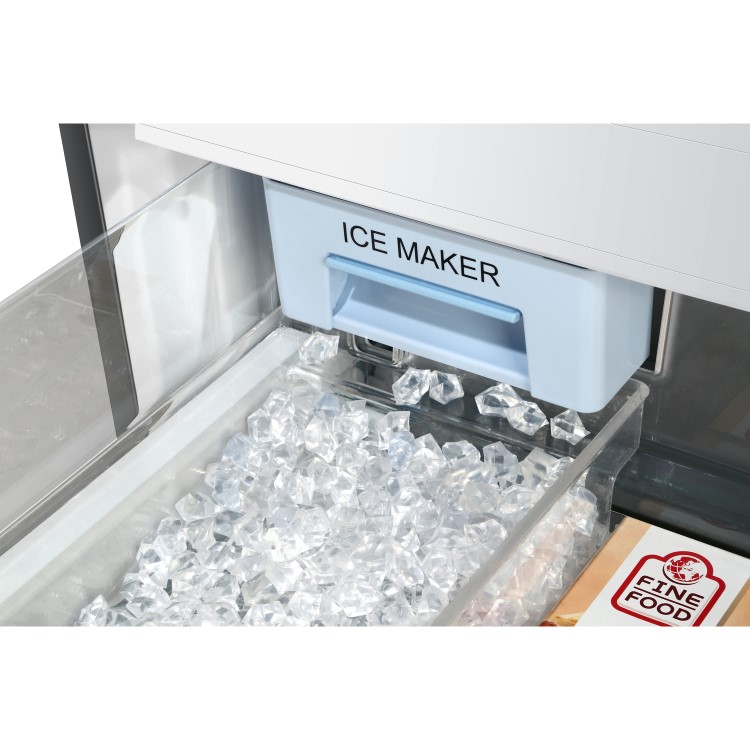 Haier HB25FSSAAA 4-Door Frost Free A++ American Fridge Freezer Stainless Steel