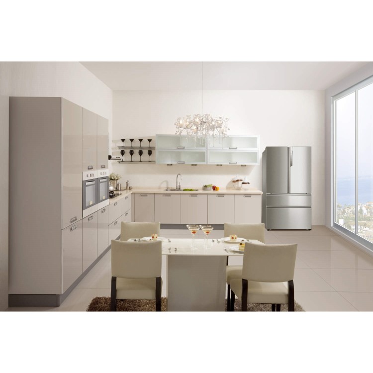 Haier HB25FWSSAAA 689L 1m Wide Frost Free American-style 4-door Fridge Freezer Stainless Steel