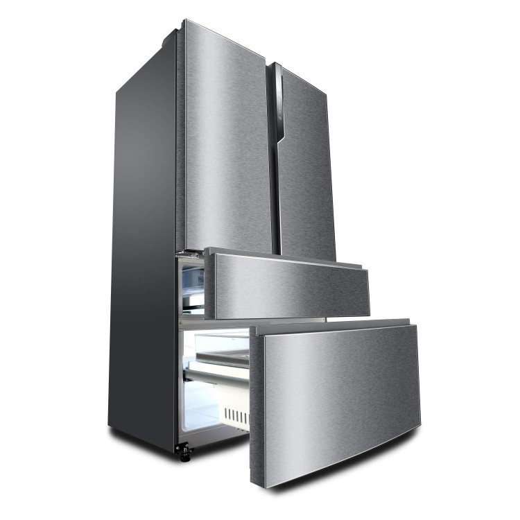 Haier HB25FWSSAAA 689L 1m Wide Frost Free American-style 4-door Fridge Freezer Stainless Steel