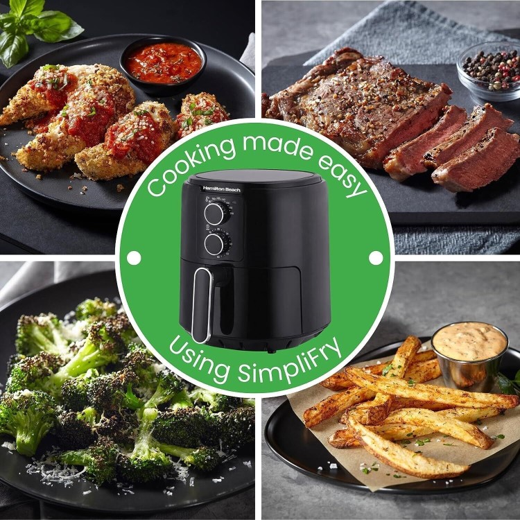 Hamilton Beach SimpliFry 4.2L Air Fryer - Black