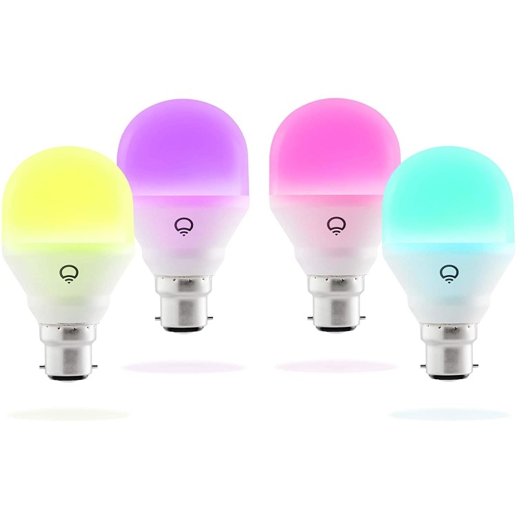LiFX Smart Mini Colour and White WiFi LED Light Bulb with B22 Bayonet Ending - 4 Pack