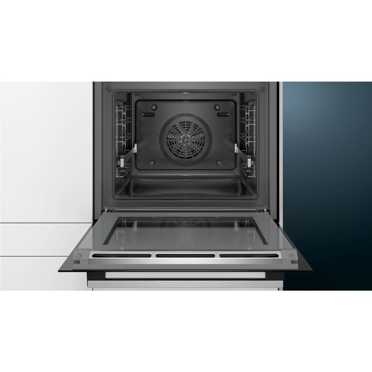 Refurbished Siemens iQ500 HB578A0S6B 60cm Single Built In Electric Oven Stainless Steel