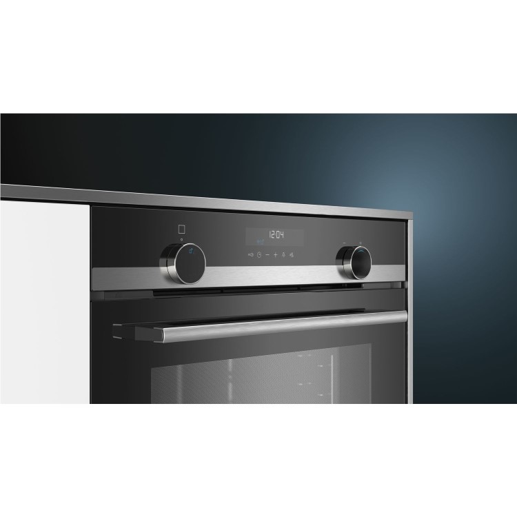 Refurbished Siemens iQ500 HB578A0S6B 60cm Single Built In Electric Oven Stainless Steel