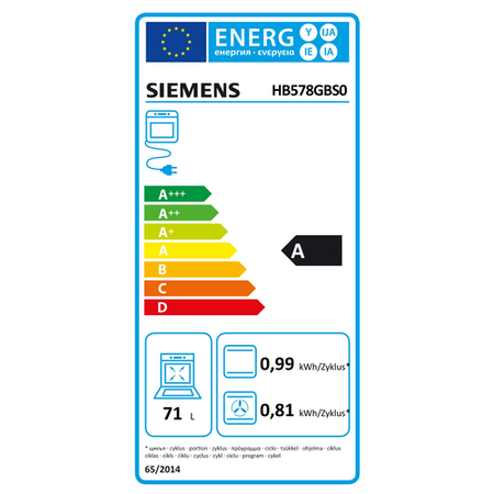 Siemens iQ500 71 Litre Electric Single Oven - Stainless Steel