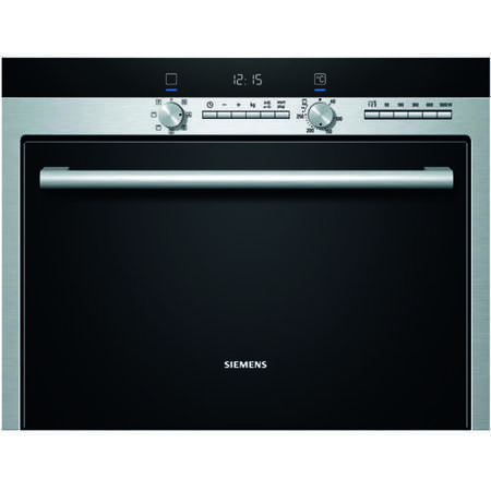 GRADE A2 - Light cosmetic damage - SIEMENS HB84E562B iQ500 Compact 45cm Height Combination Microwave Oven Stainless Steel