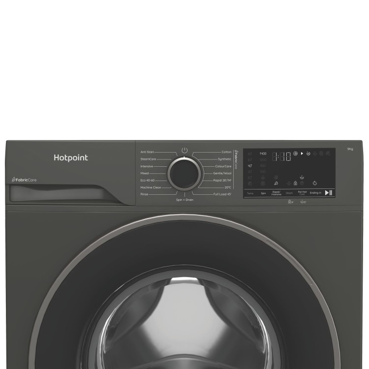 Refurbished Hotpoint FabricCare 9kg 1400rpm Washing Machine - Graphite