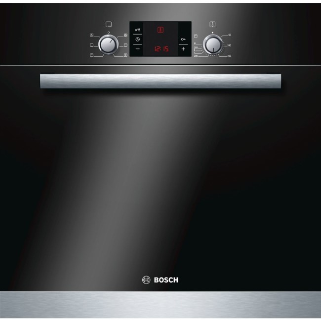 Bosch HBA23B152B Serie 6 Built-in Single Multifunction Oven With Ecoclean Liners - Brushed Steel