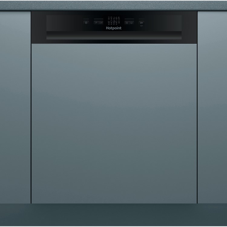 Hotpoint Aquarius 13 Place Settings Semi Integrated Dishwasher - Black