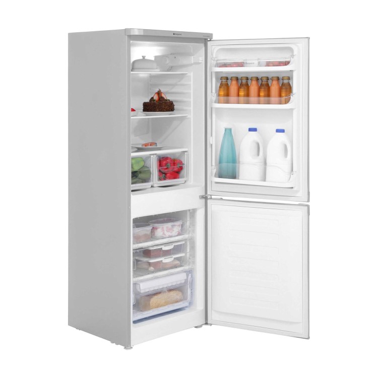HOTPOINT HBD5515S 206 Litre Freestanding Fridge Freezer 60/40 Split 55cm Wide - Silver